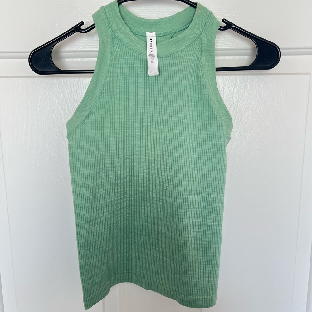 Athleta “renew seamless racerback tank” in light green